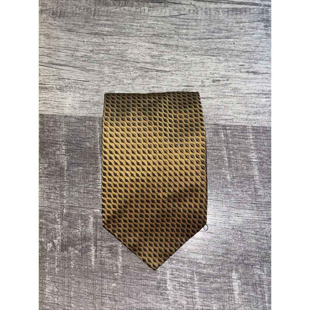 Pavone Gold Black 100% Silk Men's Neck Tie
